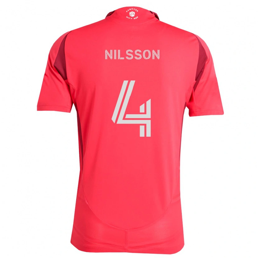Danxen Dětské Joakim Nilsson #4 Purpurová Bílá Domů Hráčské Dresy 2026/27 Dres