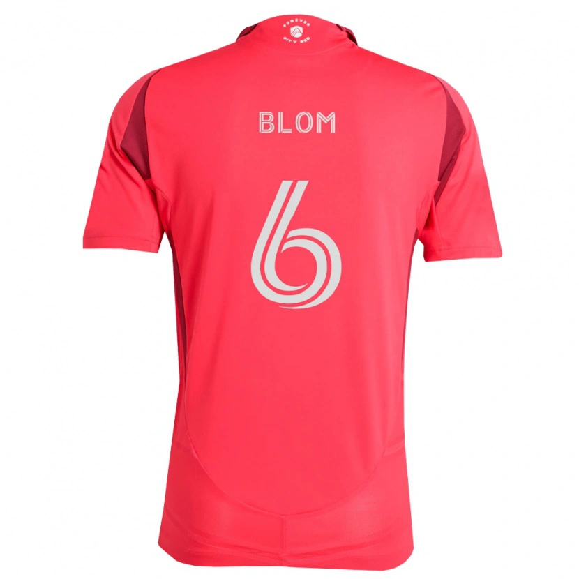Danxen Dětské Njabulo Blom #6 Purpurová Bílá Domů Hráčské Dresy 2026/27 Dres