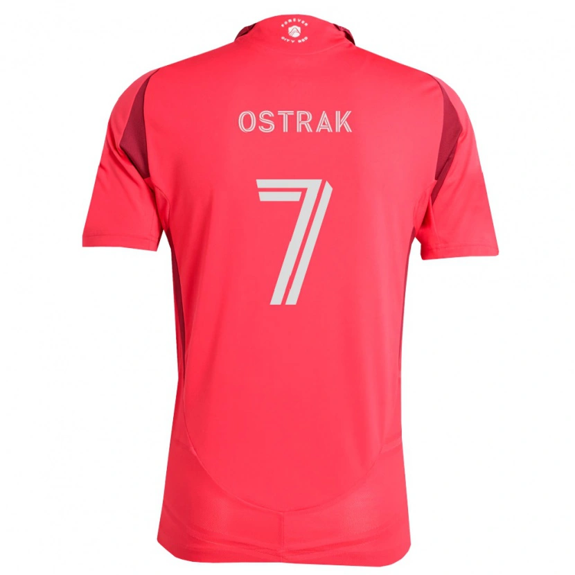 Danxen Dětské Tomas Ostrák #7 Purpurová Bílá Domů Hráčské Dresy 2026/27 Dres