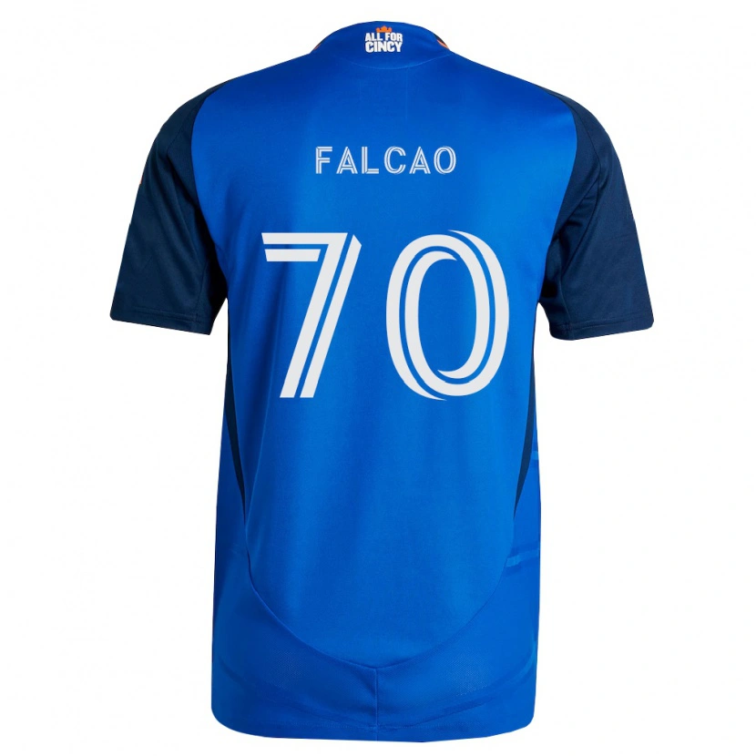 Danxen Dětské Kiano Falcao #70 Královsky Modrá Oranžová Domů Hráčské Dresy 2026/27 Dres