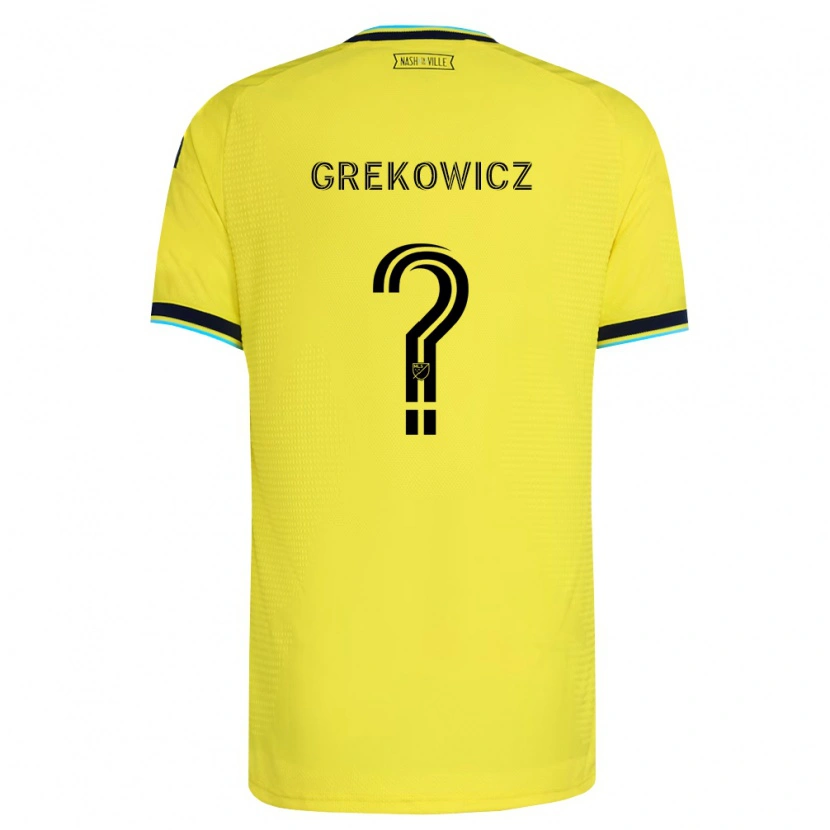 Danxen Dětské Jacob Grekowicz #0 Jasně Žlutá Tmavě Modrá Domů Hráčské Dresy 2026/27 Dres