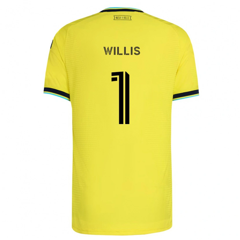 Danxen Dětské Joe Willis #1 Jasně Žlutá Tmavě Modrá Domů Hráčské Dresy 2026/27 Dres