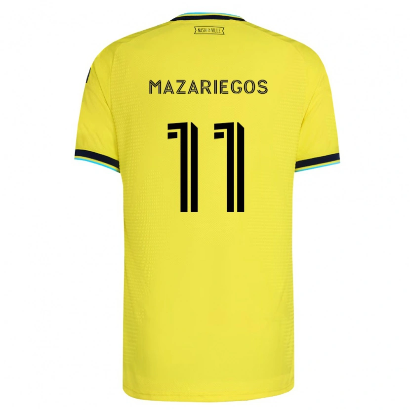Danxen Dětské Jacob Mazariegos #11 Jasně Žlutá Tmavě Modrá Domů Hráčské Dresy 2026/27 Dres