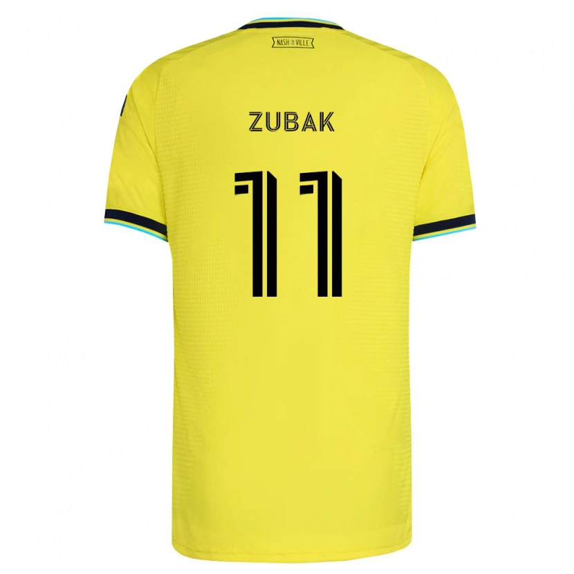 Danxen Dětské Ethan Zubak #11 Jasně Žlutá Tmavě Modrá Domů Hráčské Dresy 2026/27 Dres