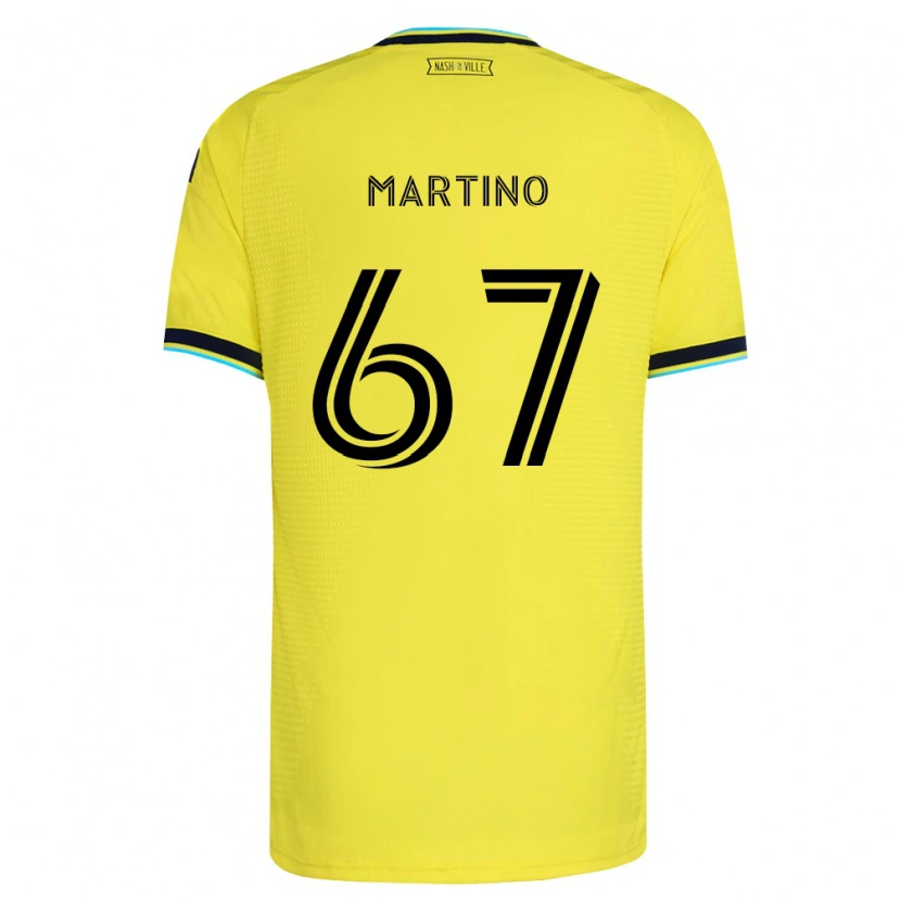 Danxen Dětské Ben Martino #67 Jasně Žlutá Tmavě Modrá Domů Hráčské Dresy 2026/27 Dres