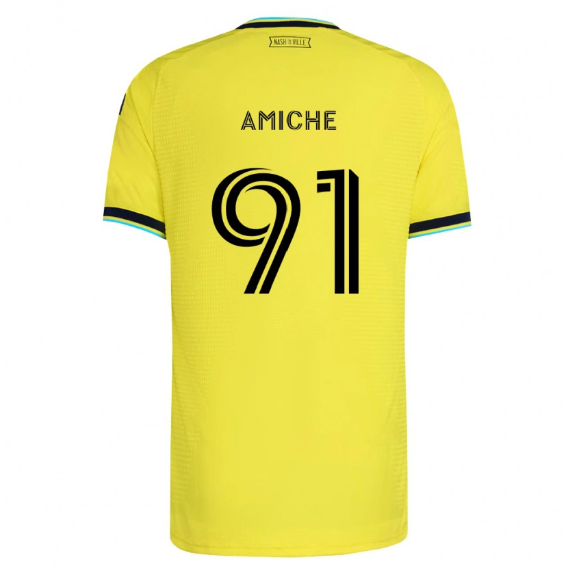 Danxen Dětské Kemy Amiche #91 Jasně Žlutá Tmavě Modrá Domů Hráčské Dresy 2026/27 Dres