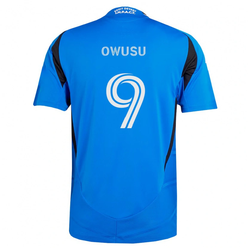 Danxen Dětské Prince Owusu #9 Modrá Bílá Černá Domů Hráčské Dresy 2026/27 Dres