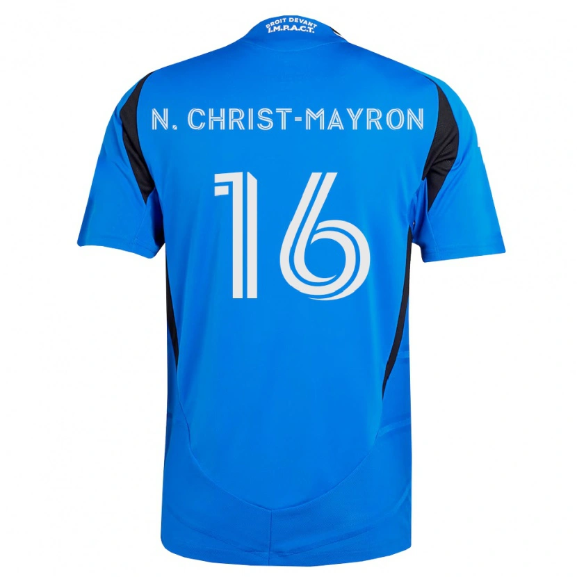 Danxen Dětské Brou Aya N'ta Christ-Mayron #16 Modrá Bílá Černá Domů Hráčské Dresy 2026/27 Dres