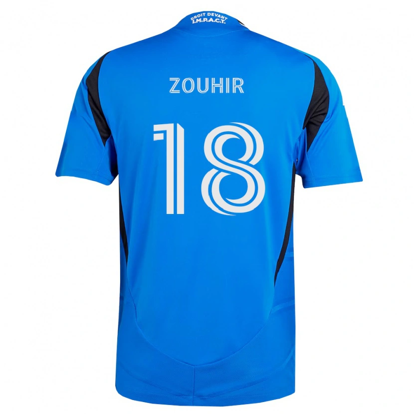 Danxen Dětské Rida Zouhir #18 Modrá Bílá Černá Domů Hráčské Dresy 2026/27 Dres