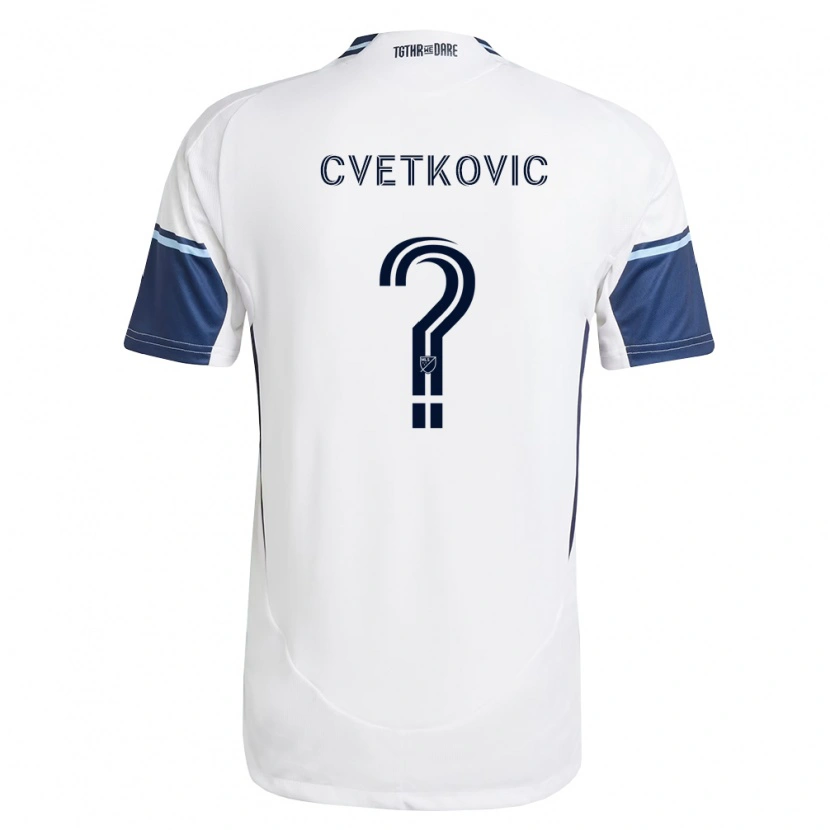 Danxen Dětské Aleksa Cvetkovic #0 Bílá Královsky Modrá Domů Hráčské Dresy 2026/27 Dres