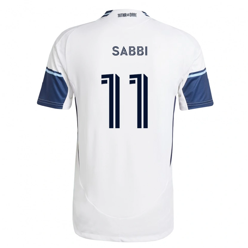 Danxen Dětské Emmanuel Sabbi #11 Bílá Královsky Modrá Domů Hráčské Dresy 2026/27 Dres