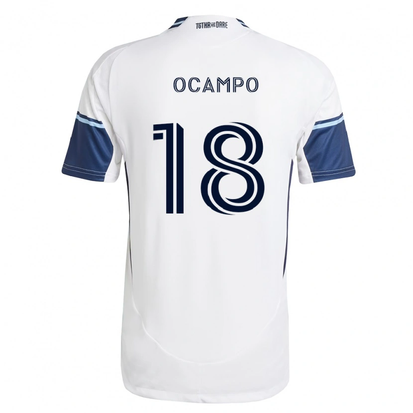 Danxen Dětské Édier Ocampo #18 Bílá Královsky Modrá Domů Hráčské Dresy 2026/27 Dres