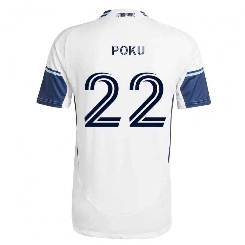 Danxen Dětské Kwasi Poku #22 Bílá Královsky Modrá Domů Hráčské Dresy 2026/27 Dres