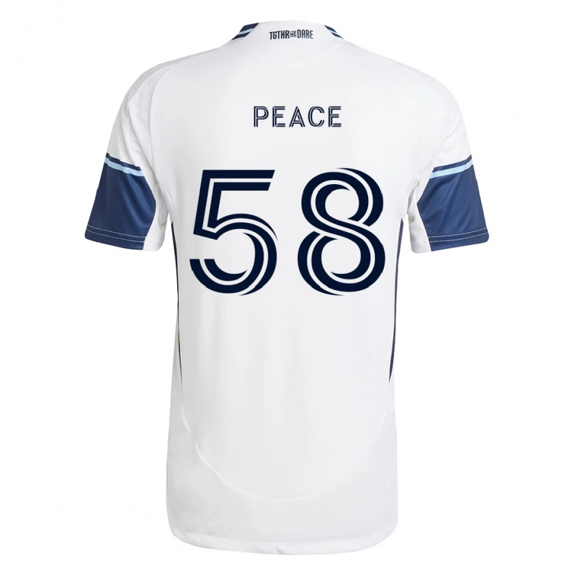 Danxen Dětské Jesse Peace #58 Bílá Královsky Modrá Domů Hráčské Dresy 2026/27 Dres