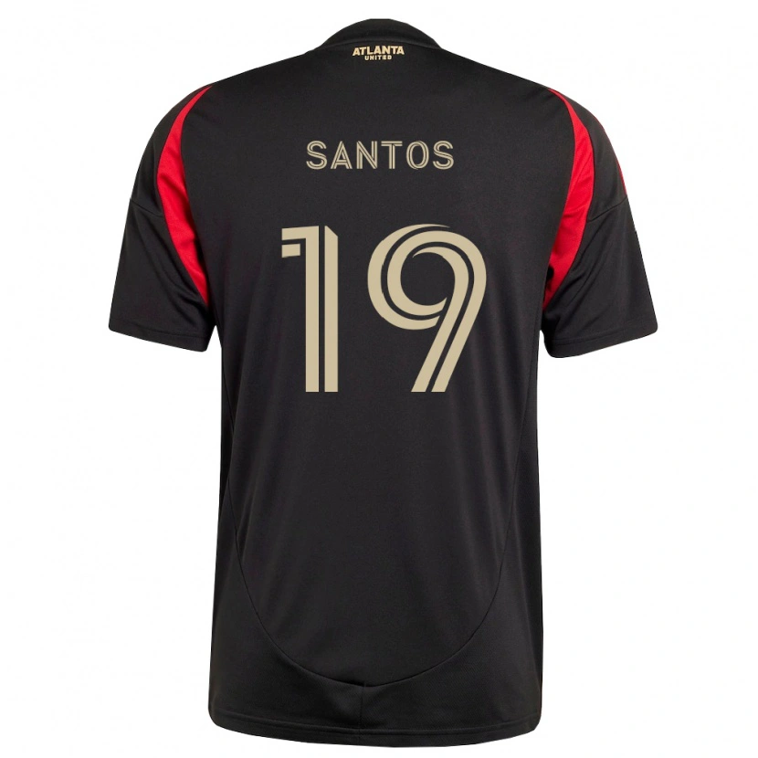 Danxen Dětské Sergio Santos #19 Černá Červená Domů Hráčské Dresy 2026/27 Dres