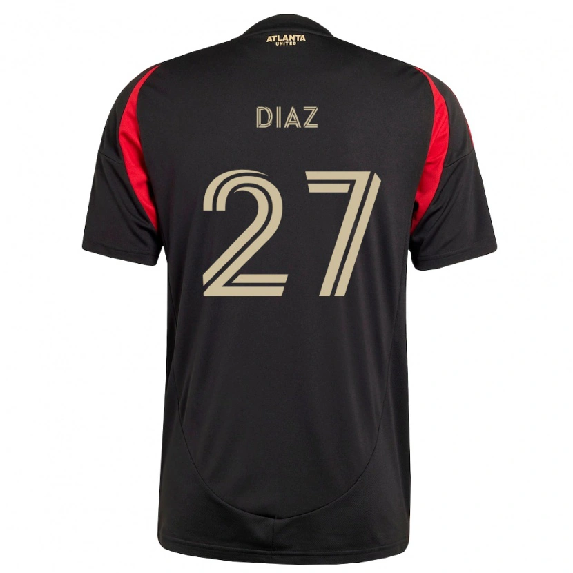 Danxen Dětské Paulo Díaz #27 Černá Červená Domů Hráčské Dresy 2026/27 Dres