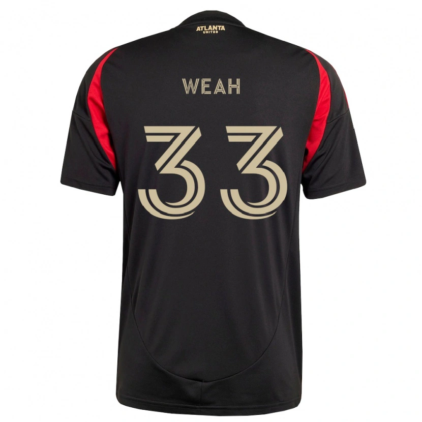 Danxen Dětské Patrick Weah #33 Černá Červená Domů Hráčské Dresy 2026/27 Dres