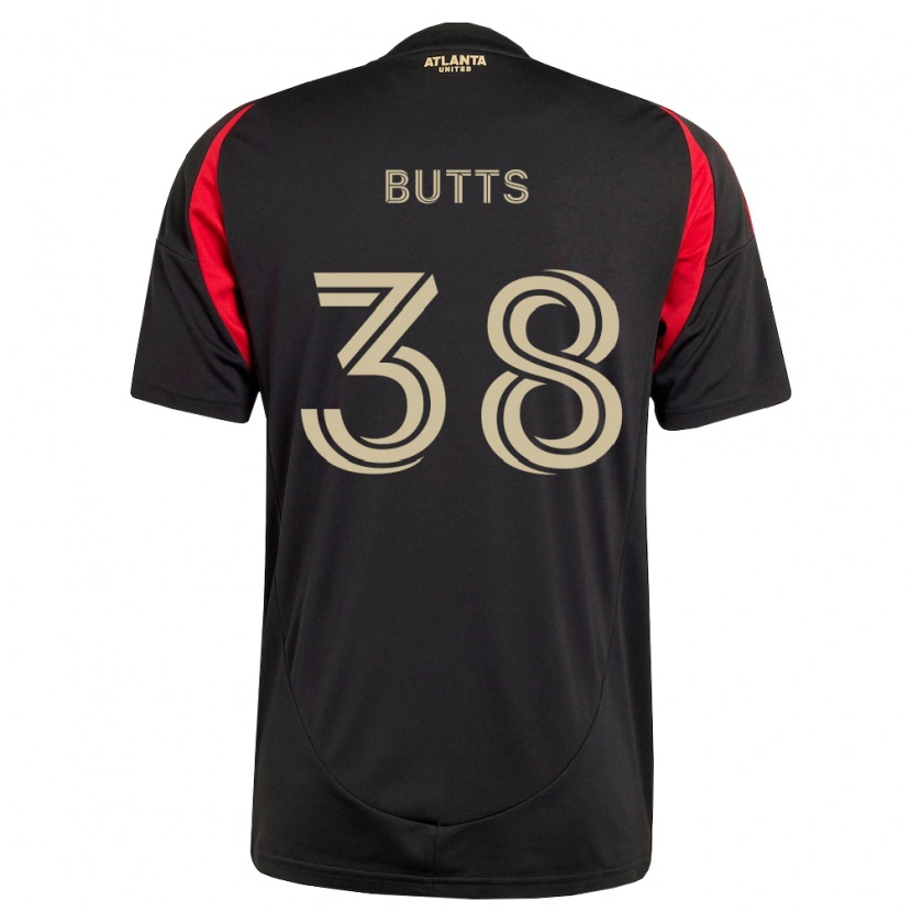 Danxen Dětské Liam Butts #38 Černá Červená Domů Hráčské Dresy 2026/27 Dres