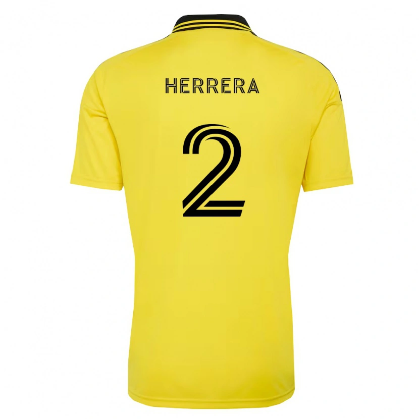 Danxen Dětské Andrés Herrera #2 Žlutá Černá Domů Hráčské Dresy 2026/27 Dres