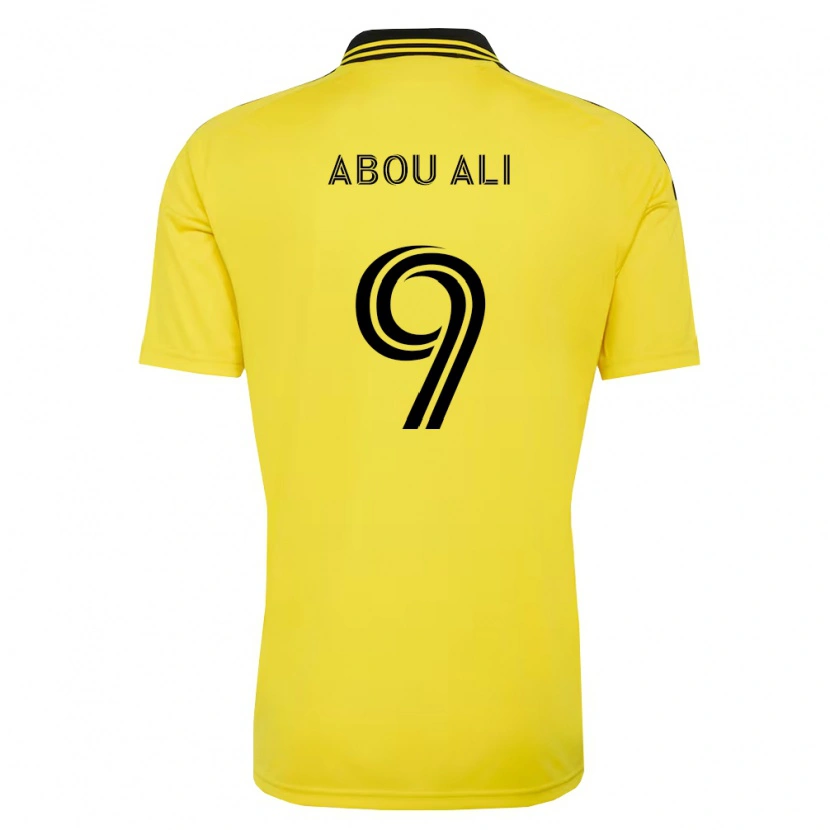 Danxen Dětské Wessam Abou Ali #9 Žlutá Černá Domů Hráčské Dresy 2026/27 Dres