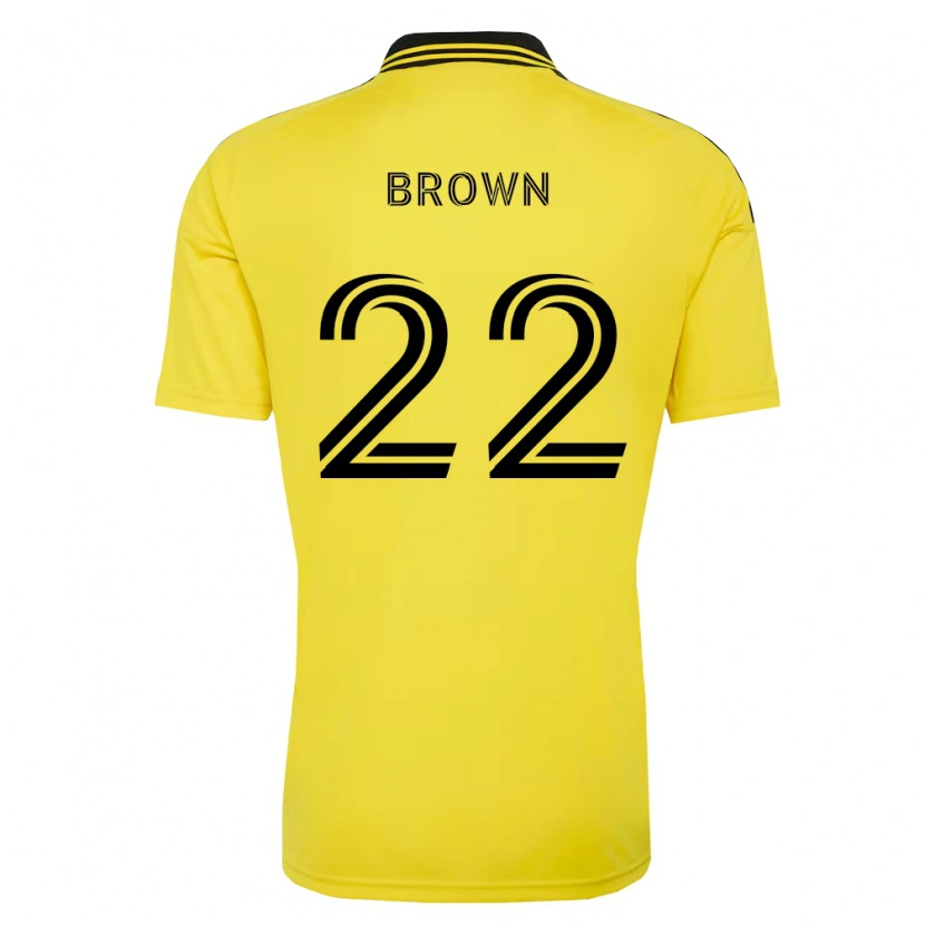 Danxen Dětské Tristan Brown #22 Žlutá Černá Domů Hráčské Dresy 2026/27 Dres