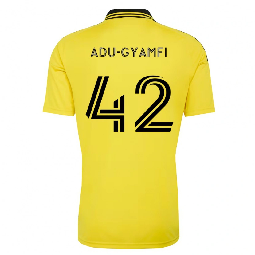 Danxen Dětské Brent Adu-Gyamfi #42 Žlutá Černá Domů Hráčské Dresy 2026/27 Dres