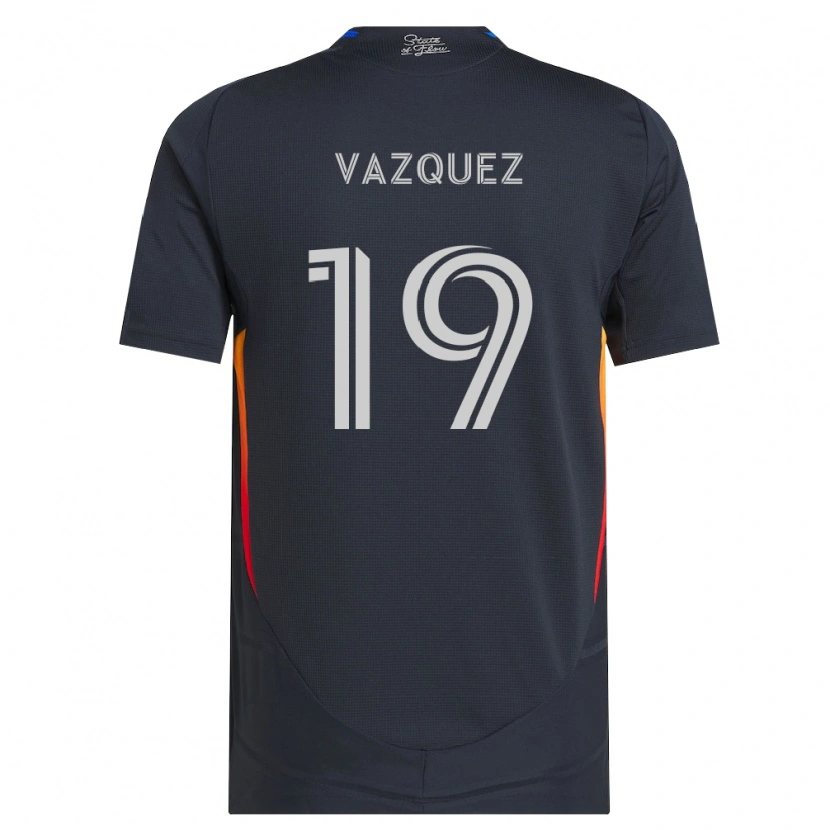 Danxen Dětské David Vazquez #19 Tmavě Šedá Červená Domů Hráčské Dresy 2026/27 Dres