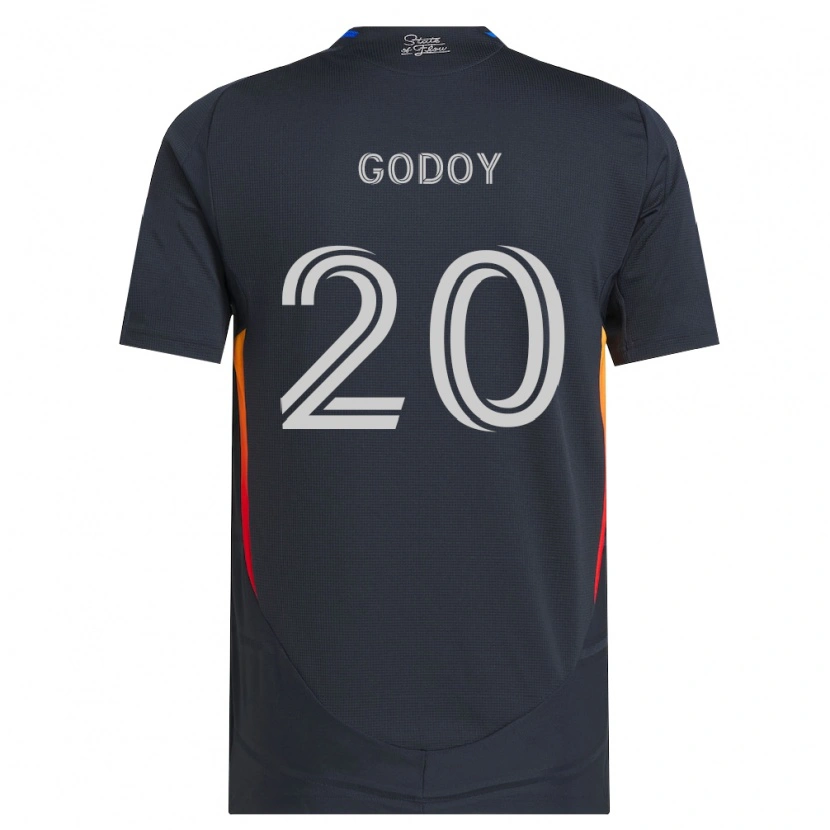 Danxen Dětské Aníbal Godoy #20 Tmavě Šedá Červená Domů Hráčské Dresy 2026/27 Dres