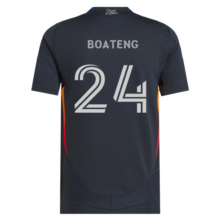 Danxen Dětské Emmanuel Boateng #24 Tmavě Šedá Červená Domů Hráčské Dresy 2026/27 Dres