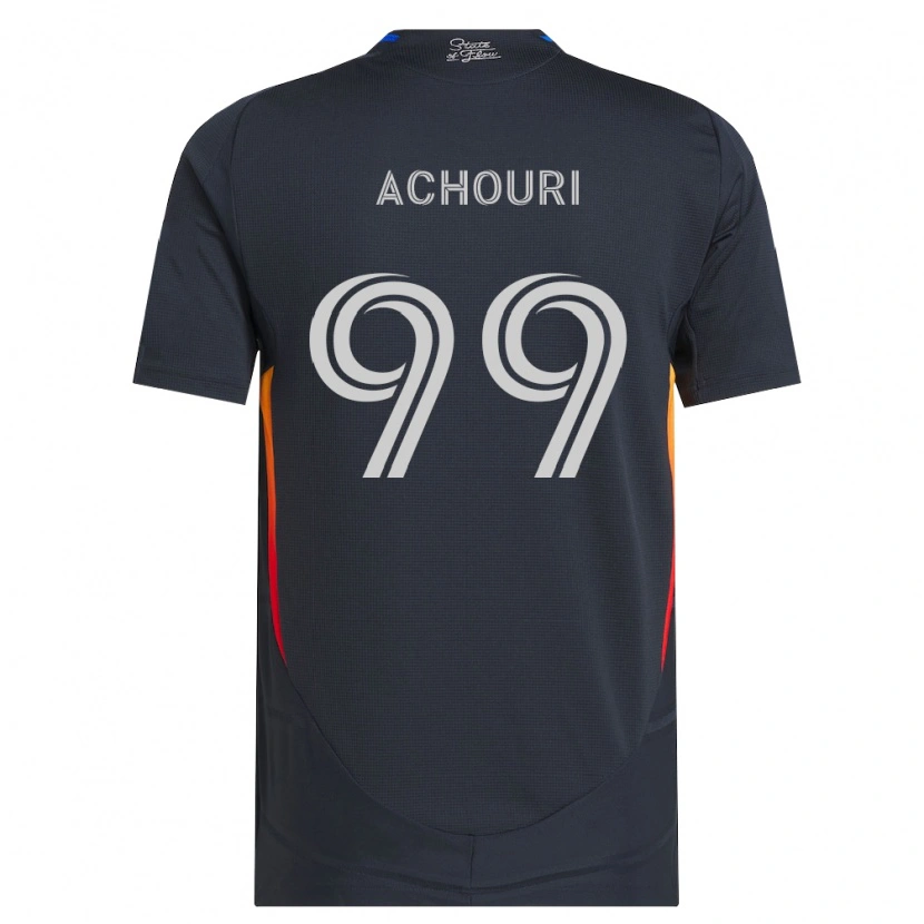 Danxen Dětské Elias Achouri #99 Tmavě Šedá Červená Domů Hráčské Dresy 2026/27 Dres