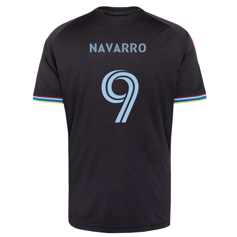 Danxen Dětské Rafael Navarro #9 Černá Nebesky Modrá Domů Hráčské Dresy 2026/27 Dres