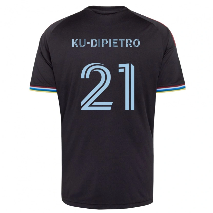 Danxen Dětské Theodore Ku-Dipietro #21 Černá Nebesky Modrá Domů Hráčské Dresy 2026/27 Dres