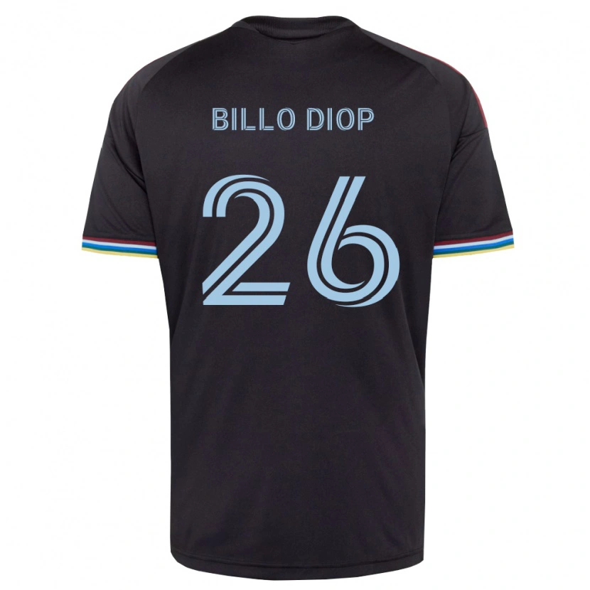Danxen Dětské Mamadou Billo Diop #26 Černá Nebesky Modrá Domů Hráčské Dresy 2026/27 Dres