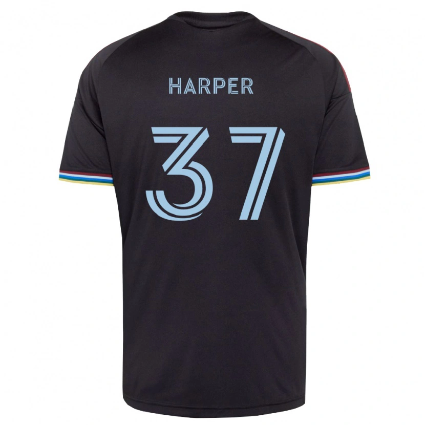 Danxen Dětské Charlie Harper #37 Černá Nebesky Modrá Domů Hráčské Dresy 2026/27 Dres