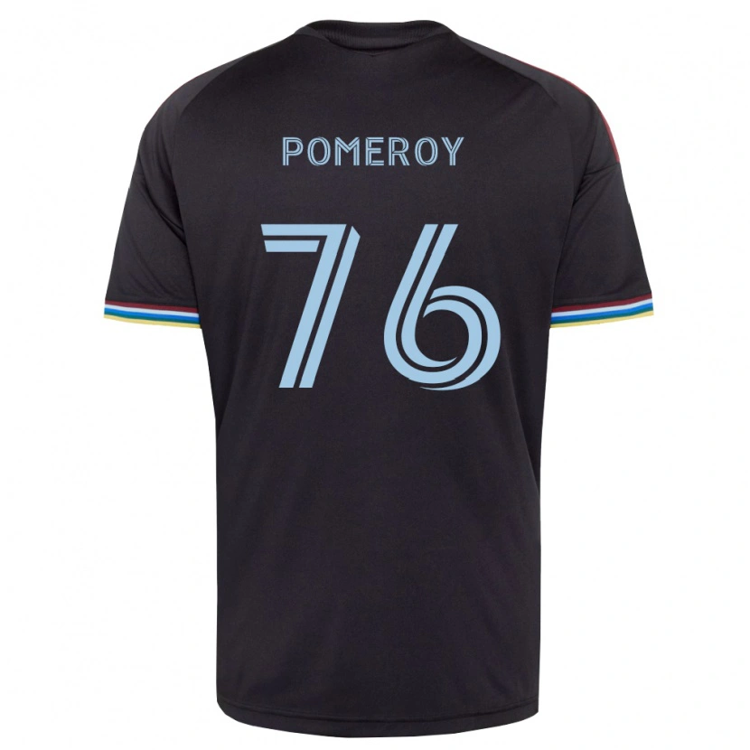 Danxen Dětské Jack Pomeroy #76 Černá Nebesky Modrá Domů Hráčské Dresy 2026/27 Dres
