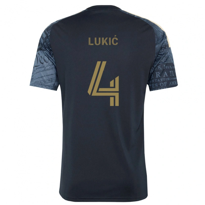 Danxen Dětské Jovan Lukić #4 Tmavě Modrá Hnědá Domů Hráčské Dresy 2026/27 Dres