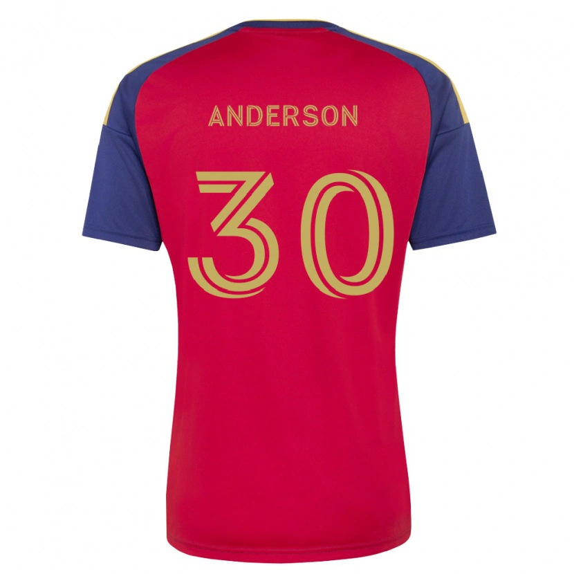 Danxen Dětské Owen Anderson #30 Královsky Modrá Hnědá Červená Domů Hráčské Dresy 2026/27 Dres