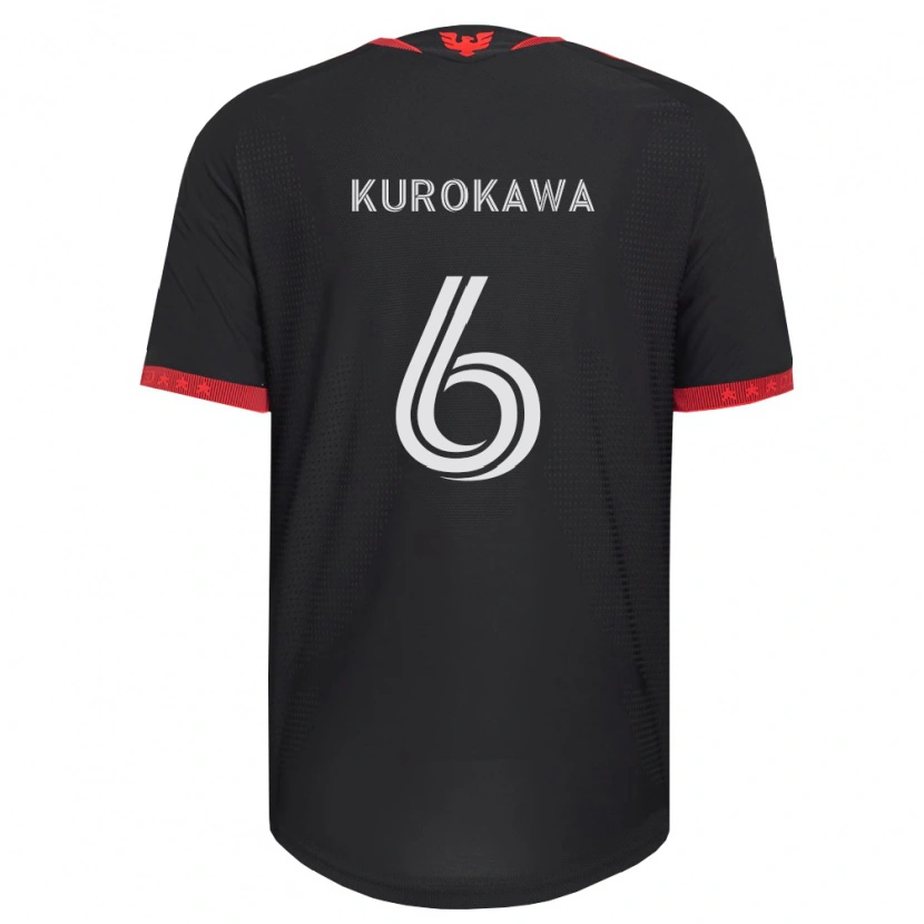 Danxen Dětské Keisuke Kurokawa #6 Černá Bílá Červená Domů Hráčské Dresy 2026/27 Dres