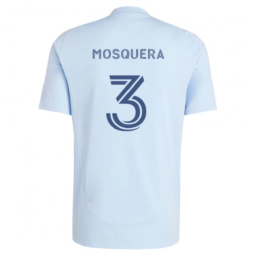 Danxen Dětské Moisés Mosquera #3 Světle Modrá Světle Šedá Domů Hráčské Dresy 2026/27 Dres