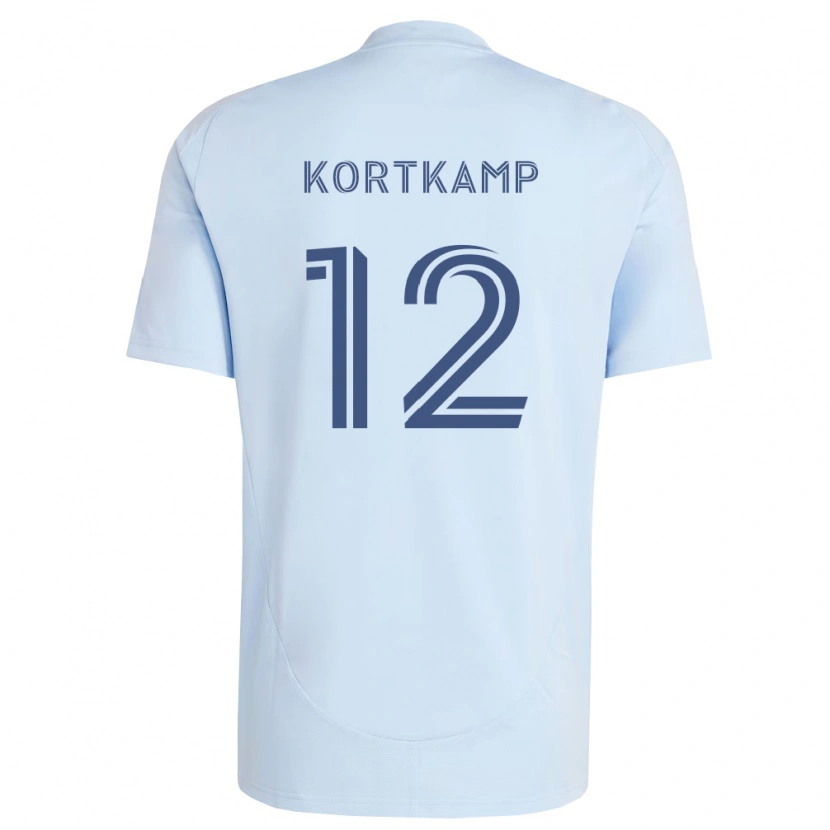 Danxen Dětské Jack Kortkamp #12 Světle Modrá Světle Šedá Domů Hráčské Dresy 2026/27 Dres