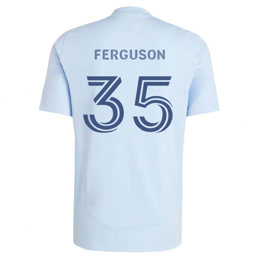 Danxen Dětské Mitchell Ferguson #35 Světle Modrá Světle Šedá Domů Hráčské Dresy 2026/27 Dres