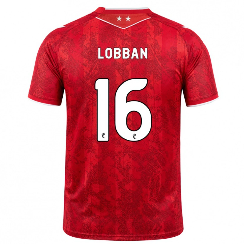 Danxen Dětské Dylan Lobban #16 Červená Bílá Domů Hráčské Dresy 2026/27 Dres