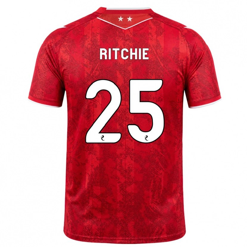 Danxen Dětské Tom Ritchie #25 Červená Bílá Domů Hráčské Dresy 2026/27 Dres