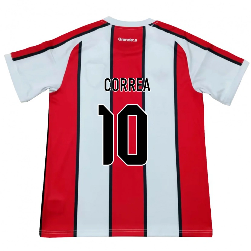 Danxen Dětské Ángel Correa #10 Bílá Červená Černá Daleko Hráčské Dresy 2026/27 Dres