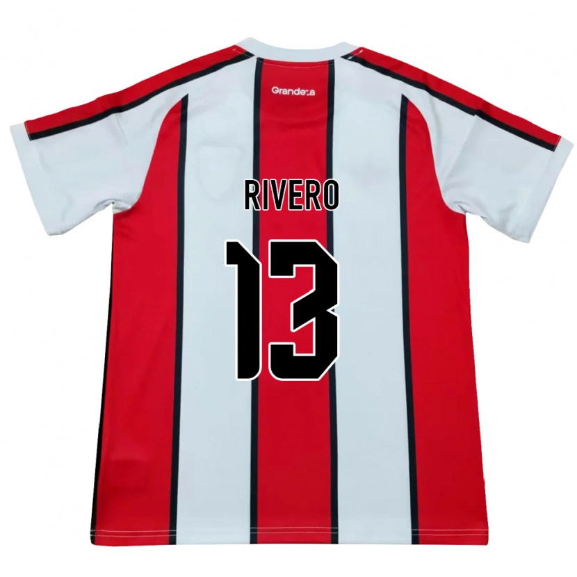 Danxen Dětské Lautaro Rivero #13 Bílá Červená Černá Daleko Hráčské Dresy 2026/27 Dres