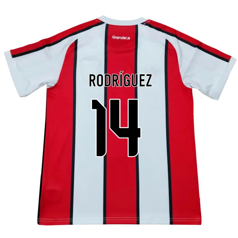 Danxen Dětské Benjamín Rodríguez #14 Bílá Červená Černá Daleko Hráčské Dresy 2026/27 Dres