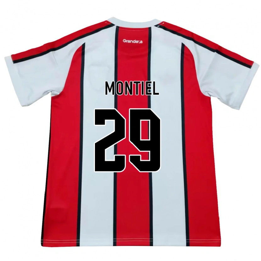 Danxen Dětské Gonzalo Montiel #29 Bílá Červená Černá Daleko Hráčské Dresy 2026/27 Dres