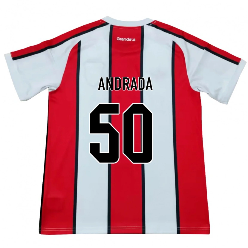 Danxen Dětské Tobías Andrada #50 Bílá Červená Černá Daleko Hráčské Dresy 2026/27 Dres