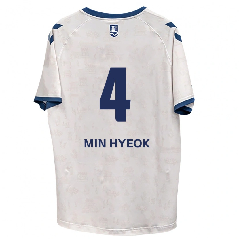 Danxen Dětské Min-Hyeok Kim #4 Královsky Modrá Bílá Daleko Hráčské Dresy 2026/27 Dres
