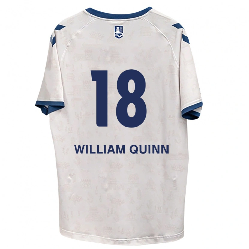 Danxen Dětské Max William Quinn #18 Královsky Modrá Bílá Daleko Hráčské Dresy 2026/27 Dres